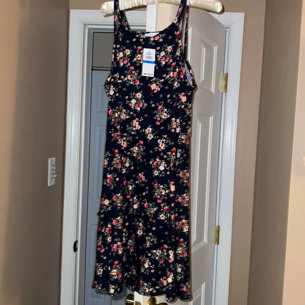 Planet Gold Floral Sleeveless Dress - XL NWT